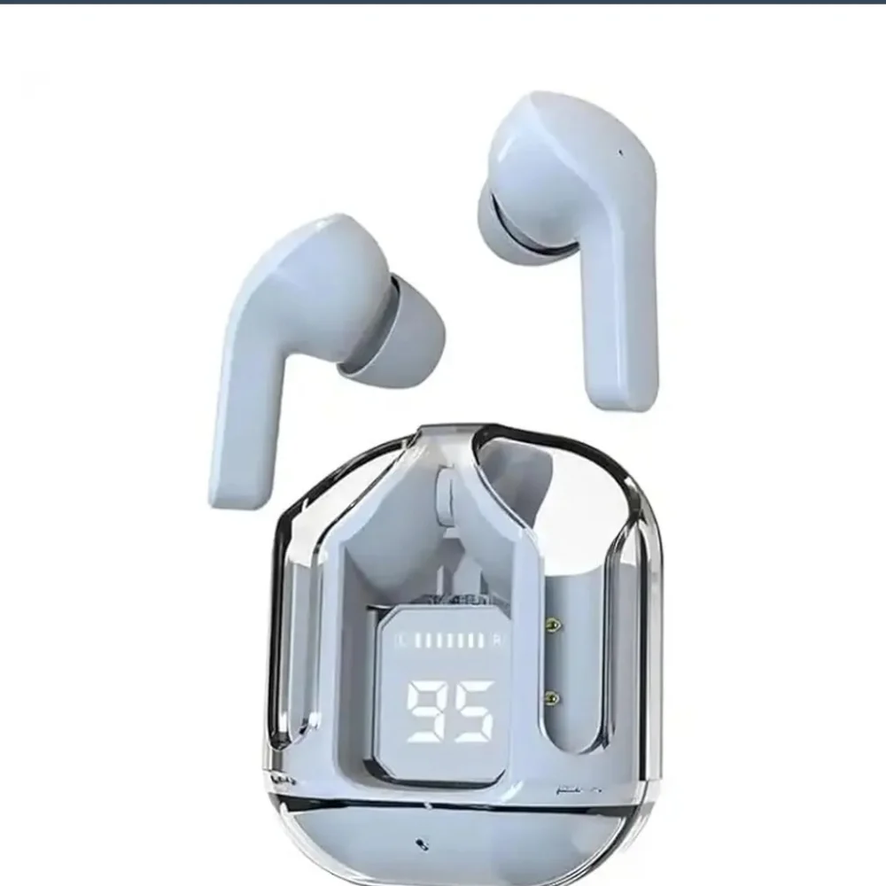 NWT Wireless Earbuds T-12 Max, Transparent Design, Fast Charging, Bluetooth